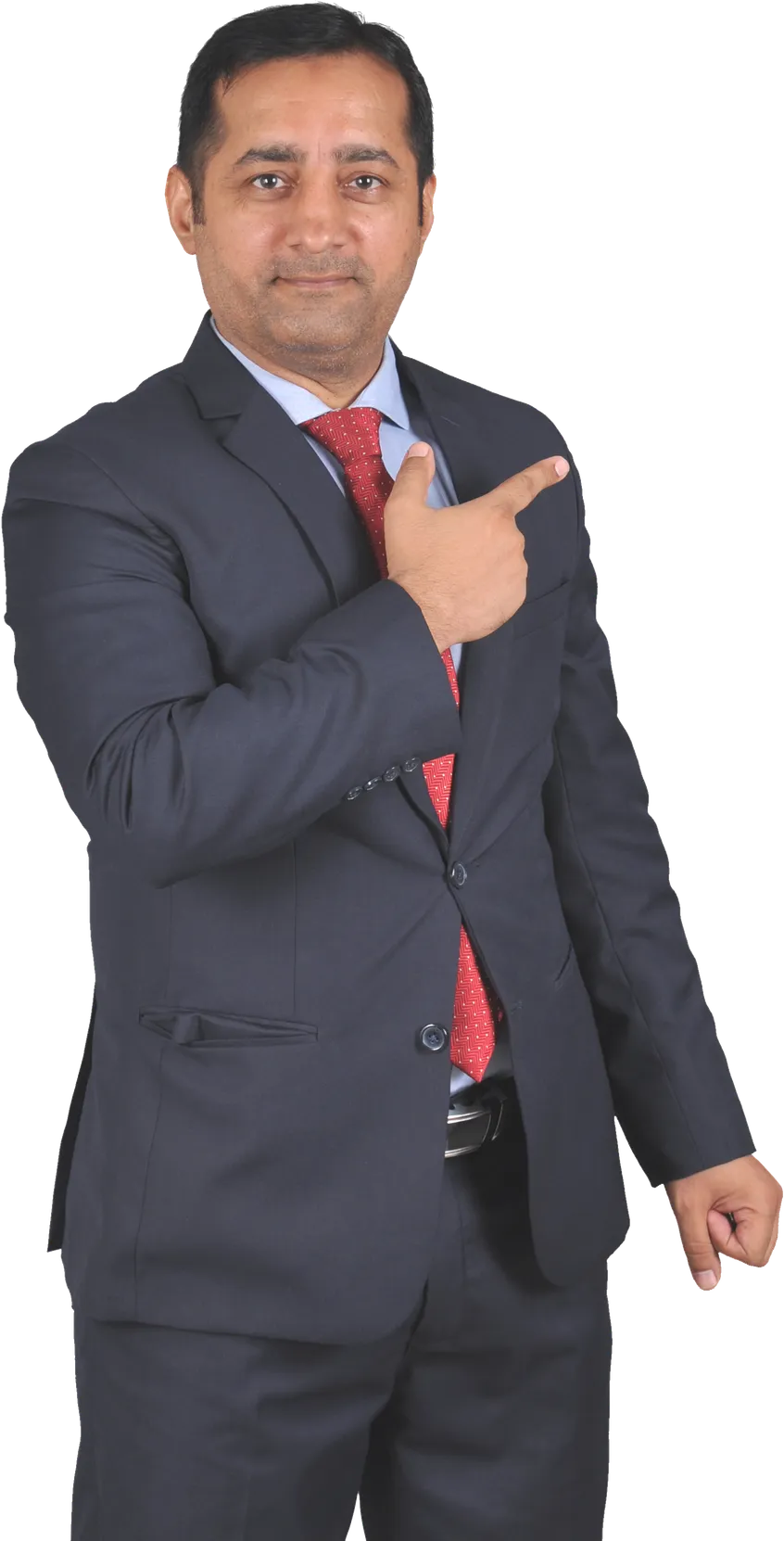 Sajid Khan Ghori pointing towards the course list